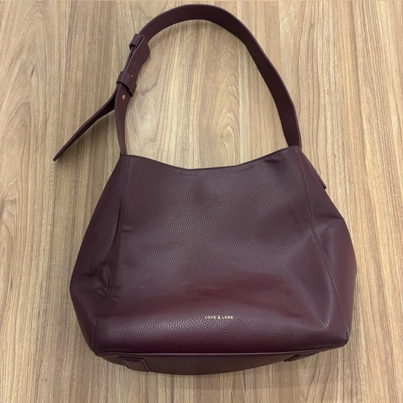 Love & Lore Handbags - Love & Lore Burgundy Hobo Bag